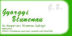 gyorgyi blumenau business card